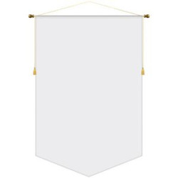 42" x 60" Podium Banner, V Cut/ No Fringe