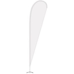 15' Double Sided Teardrop Banner w/Premium Hardware & Cross Base