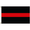 2' x 3' Thin Red Line Flag w/ Heading & Grommets