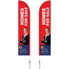 10' Double Sided Half Drop Banner w/Premium Hardware & Spike