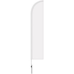 10' Double Sided Half Drop Banner w/Premium Hardware & Spike