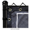 Close up of top and attached to fencing