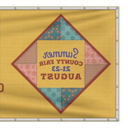 Back view of fabric, print and finishing
