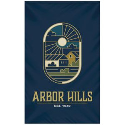 5' x 8' Single Sided Embroidered Banner with Pole Sleeve