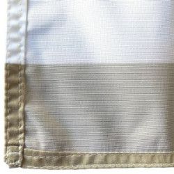 Close up of material and print