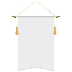 14" x 20" Podium Banner, Angle Cut/ No Fringe