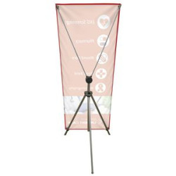 Back of banner with hardware