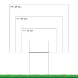 Size of typical yard signs