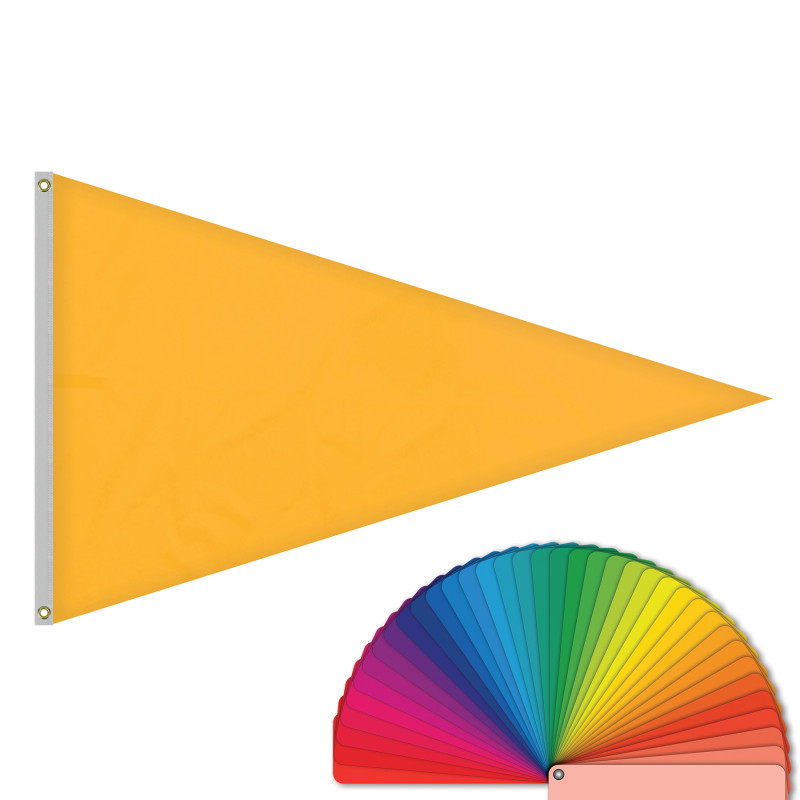 5' x 8' Solid Color Pennants with Heading & Grommets