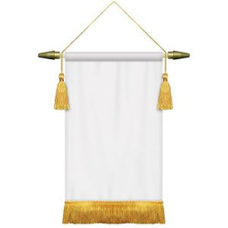 7" x 10" Podium Banner, Straight Cut/ with Fringe