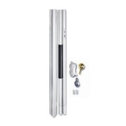 20' White Residential Aluminum Poles Set Without Flag