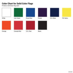 4' x 6' Solid Color Flags with Heading & Grommets