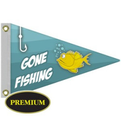 Single Reverse Knitted Polyester Pennant Boat Flag (12"x18") - HQ