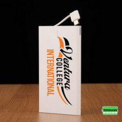 5000mah Credit Card Shape Power Bank With USB Cable Built-in