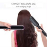 Two in one Hot Air Brush Straightening and Curling Iron