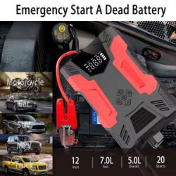 Emergency 10000mAh Battery Booster Jump Starter W/ 150PSI Air Compressor