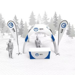 10ftx10ft Custom Inflatable Air Dome Tent W/ 2x Full Wall and Awning