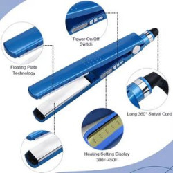 Hair straightener brush and Curling iron Set