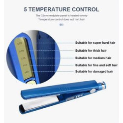 Hair straightener brush and Curling iron Set