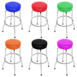 Bar Stool with Leather Padded Frame