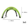 10ftx10' Custom Inflatable Air Dome Tent W/ 2x Full Wall and Awning