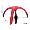 10ftx10' Custom Inflatable Air Dome Tent W/ 2x Full Wall and Awning