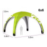 10ftx10' Custom Inflatable Air Dome Tent W/ 2x Full Wall and Awning