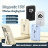 10000mAh MagSafe charging power bank with built-in dual wires and phone stand