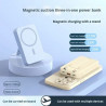 10000mAh MagSafe charging power bank with built-in dual wires and phone stand