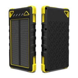 10000mAh Portable Water-Proof Solar Charger w/Carabiner & Flashlight