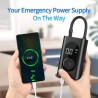 Electric air pump for inflatables for car tires with Led flashinglight & emergency SOS light 150 PSI