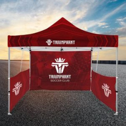 10' Heavy Duty Tent with One Full and Two Half Double Sided Walls