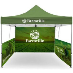 10' Heavy Duty Tent with One Full and Two Half Double Sided Walls