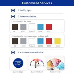 10ftx10ft Custom Inflatable Canopy with 2x Full Wall & Awning