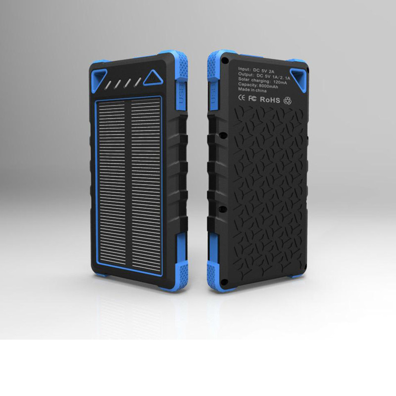 10000mAh Emergency Solar Power Charger w/Flashlight
