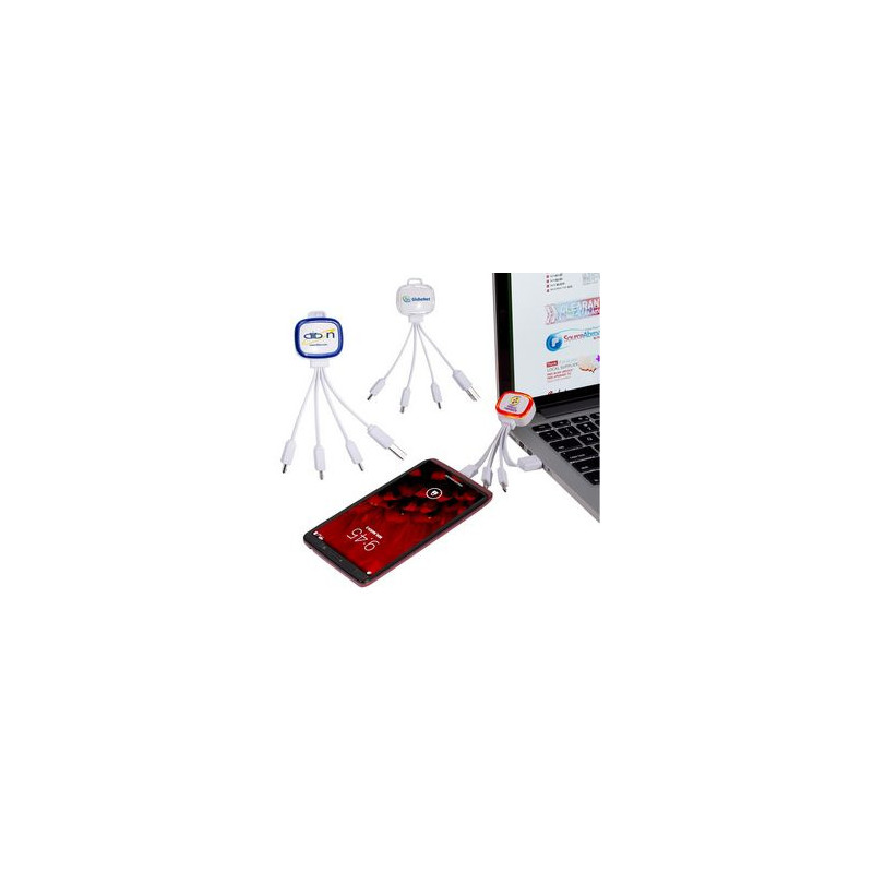 LED 5-in-1 USB Charging Multi-Cable w/Luminous Topper