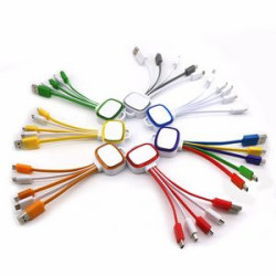 LED 5-in-1 USB Charging Multi-Cable w/Luminous Topper