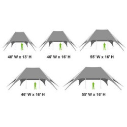 55ftx16ft DOUBLE POLE PROMO STAR TENT