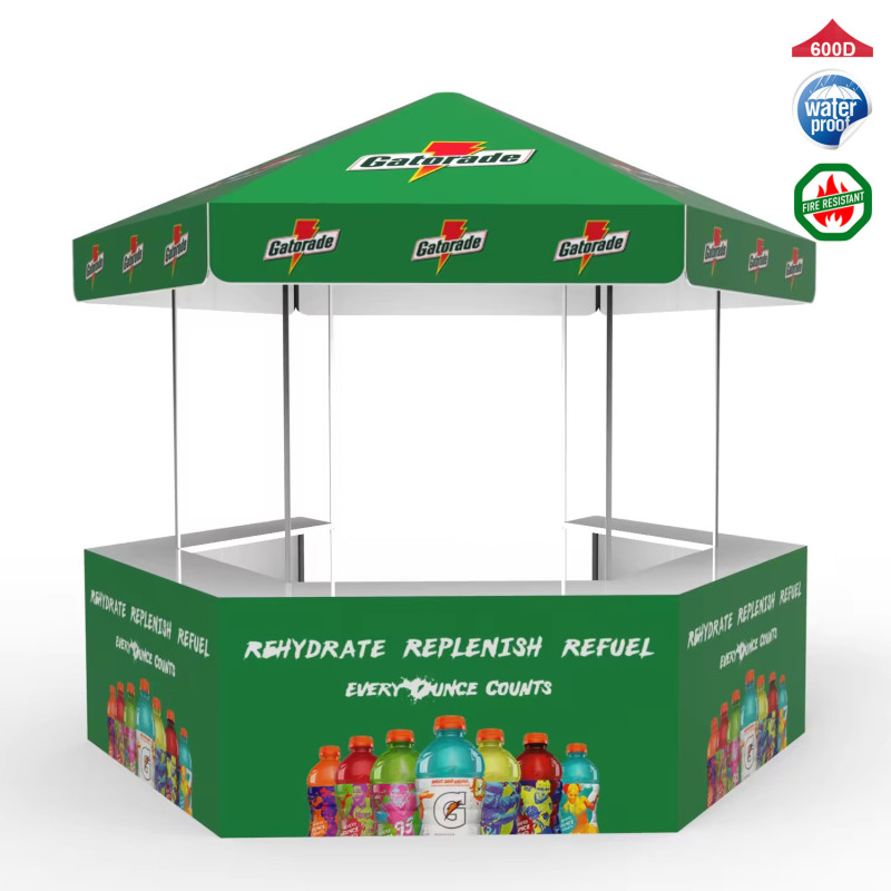 10ftx10ft Outdoor Gazebo Promotion Events Dome Tents Trade Show Kiosk Counter