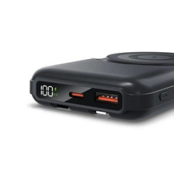 10,000mAh Magnetic Power Bank with Built-in USB-C & LED - Lit Logo Feature