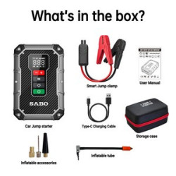 3000A Peak Jump Starter Air Pump For 12V Gasoline and Diesel