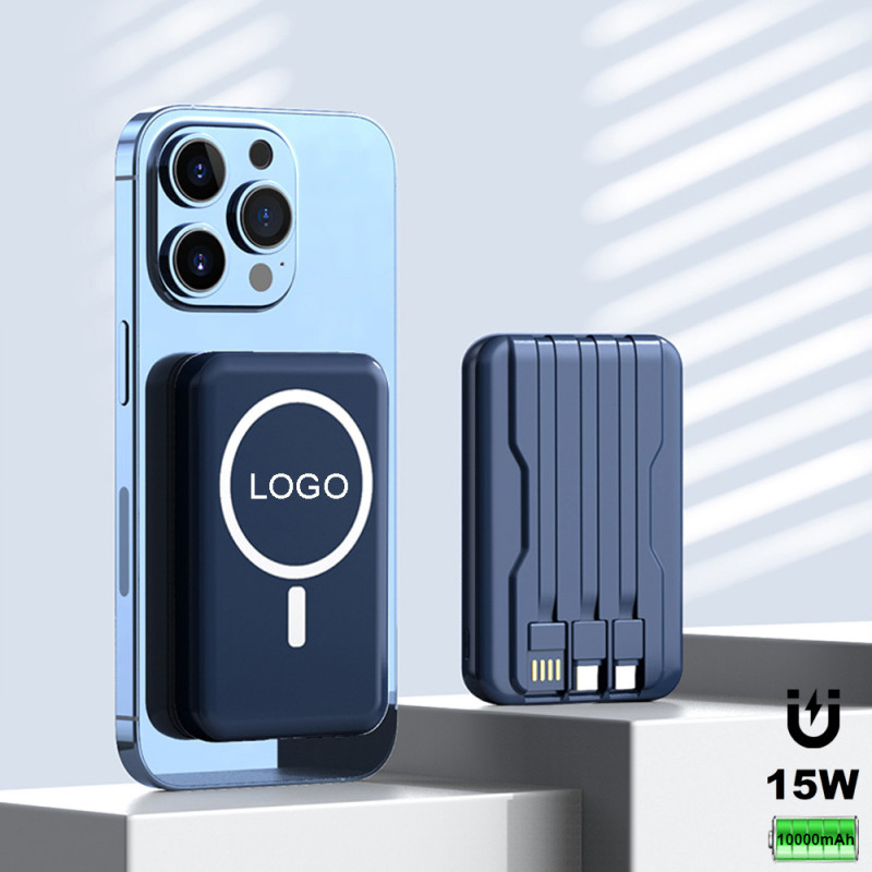 10,000mAh Slim Mobile Wireless Charger Magnetic Power Bank
