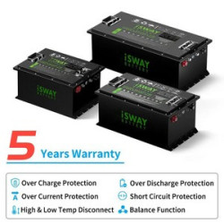 Deep Cycle BMS 38.4V 105Ah LiFePO4 Lithium Batteries for Electric Golf Carts