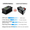 Deep Cycle BMS 38.4V 105Ah LiFePO4 Lithium Batteries for Electric Golf Carts