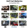 Deep Cycle BMS 38.4V 105Ah LiFePO4 Lithium Batteries for Electric Golf Carts