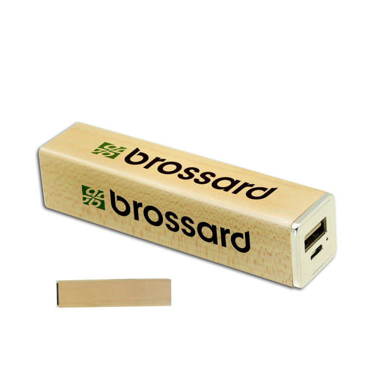2600mAh Wooden Emergency Battery Charger - UL Listed