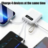 5000mAh portable power bank with charging cable built in.