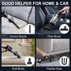 6500Pa Handheld & Pusher Two in one Car Vacuum Cleaner
