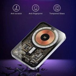5000mAh Transparent Punk Style Power Bank with 15W MagSafe Wireless Charger