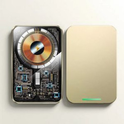 5000mAh Transparent Punk Style Power Bank with 15W MagSafe Wireless Charger